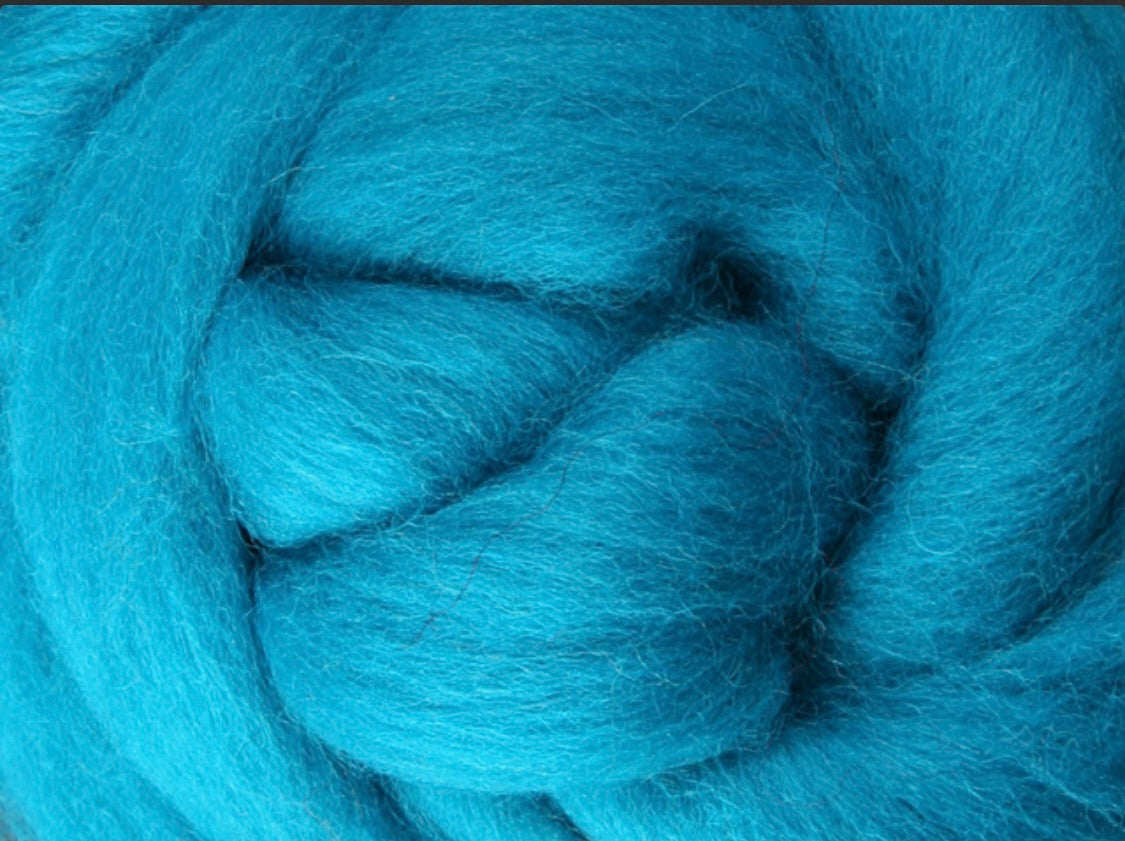 Ashford Corriedale Sliver, Turquoise