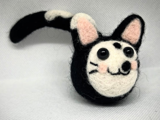 Felted Tuxedo Cat