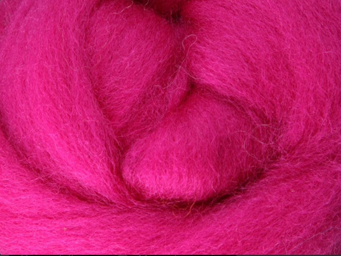 Ashford Corriedale Sliver, Magenta