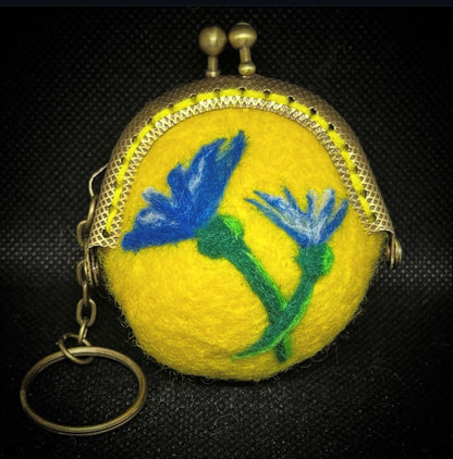 Bachelor Button Coin Purse