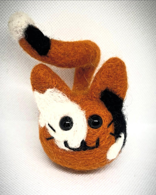 Felted Orange Calico Cat