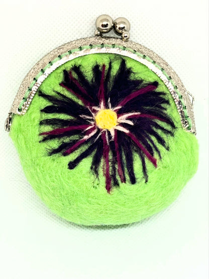 Black Swam poppy Coin Purse