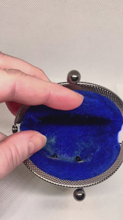 Froggy Coin Purse Handmade Wool Felt