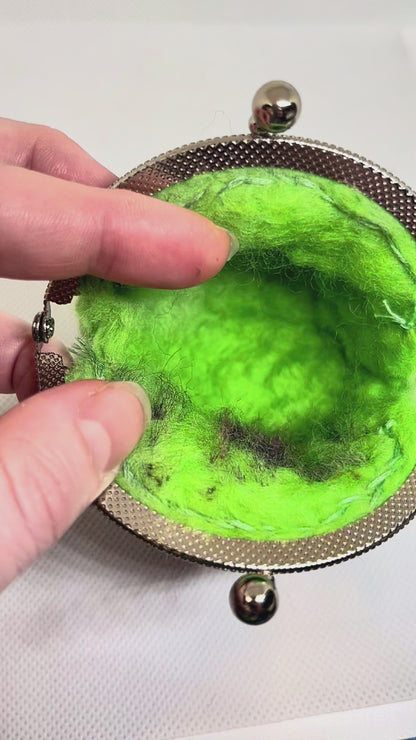 Black Swam poppy Coin Purse