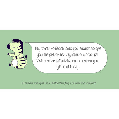 Fried Green Gift Cards | Green Zebra Markets